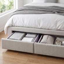 Load image into Gallery viewer, Eleanor Queen Bed Frame with 4 Drawers - Light Beige