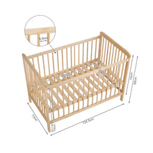 Load image into Gallery viewer, 24504-pumice-wooden-baby-cot-natural-2608269