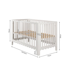 Load image into Gallery viewer, Hestia Wooden Baby Cot - White