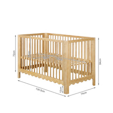 Load image into Gallery viewer, Hestia Wooden Baby Cot - Natural