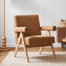 Load image into Gallery viewer, lt11060-soren-linen-armchair-caramel-brown-2608311