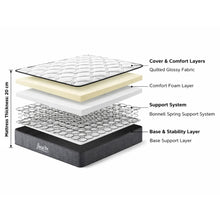 Load image into Gallery viewer, 23426-basics-plus-bonnell-spring-mattress-with-pillow-queen-2609021