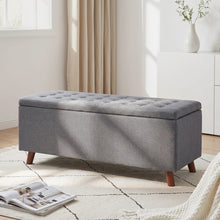 Load image into Gallery viewer, lt10660-levi-linen-storage-ottoman-bench-dark-grey-2609021