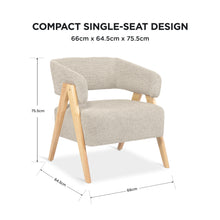 Load image into Gallery viewer, lt11120-bark-chenille-armchair-khaki-202609031