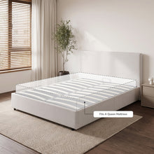 Load image into Gallery viewer, 24453-hauora-queen-gas-lift-bed-frame-beige-2609045