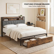 Load image into Gallery viewer, 24457-rito-queen-metal-bed-frame-grey-2609042