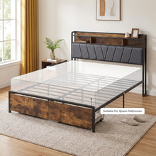 Load image into Gallery viewer, 24457-rito-queen-metal-bed-frame-grey-2609045