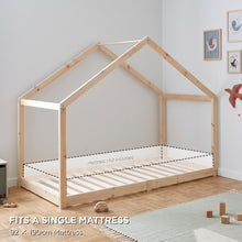 Load image into Gallery viewer, Homi Single Wooden Bed Frame - Natural
