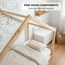 Load image into Gallery viewer, Homi Single Wooden Bed Frame - Natural