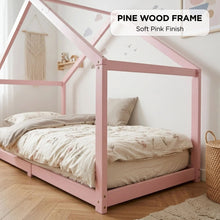Load image into Gallery viewer, Homi Single Wooden Bed Frame - Pink