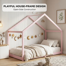 Load image into Gallery viewer, Homi Single Wooden Bed Frame - Pink