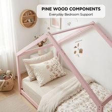 Load image into Gallery viewer, Homi Single Wooden Bed Frame - Pink