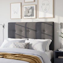 Load image into Gallery viewer, Susan King Single Fabric Upholstered Headboard - Charcoal