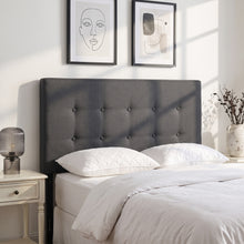Load image into Gallery viewer, Susan King Single Fabric Upholstered Headboard - Charcoal