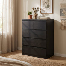 Load image into Gallery viewer, Tongass Wooden 5 Drawers Tallboy - Black