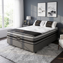 Load image into Gallery viewer, VINSON Fabric Queen Bed with Luxury Latex Mattress - GREY