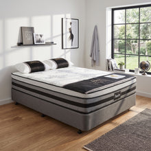 Load image into Gallery viewer, VINSON Fabric Queen Bed with Luxury Latex Mattress - GREY