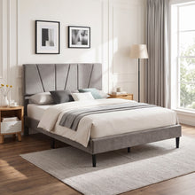 Load image into Gallery viewer, 24343-sable-double-bed-frame-grey-2609052