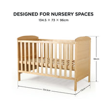 Load image into Gallery viewer, Mote Wooden Baby Cot - Natural