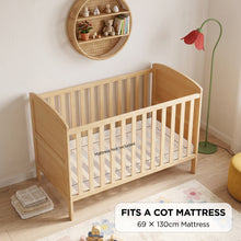 Load image into Gallery viewer, Mote Wooden Baby Cot - Natural