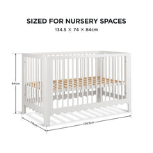Load image into Gallery viewer, Hestia Wooden Baby Cot - White