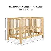 Load image into Gallery viewer, Hestia Wooden Baby Cot - Natural
