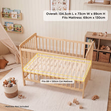 Load image into Gallery viewer, 24504-pumice-wooden-baby-cot-natural-2609091