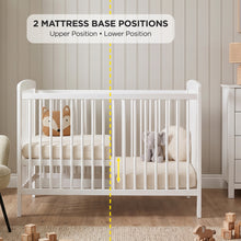 Load image into Gallery viewer, 24503-pumice-wooden-baby-cot-white-2609092