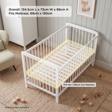 Load image into Gallery viewer, 24503-pumice-wooden-baby-cot-white-2609091