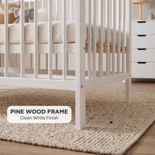 Load image into Gallery viewer, 24503-pumice-wooden-baby-cot-white-2609096
