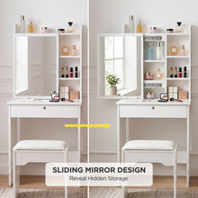 Load image into Gallery viewer, 23622-cyclamen-dressing-table-with-drawers-set-2pcs-white-2609114