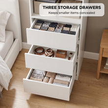 Load image into Gallery viewer, 23958-payette-3-drawer-shelf-wardrobe-white-2609115