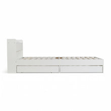 Load image into Gallery viewer, Elda Single Bed Frame with USB Port &amp; Drawers - White