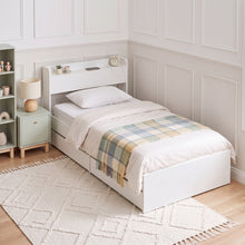 Load image into Gallery viewer, Elda Single Bed Frame with USB Port &amp; Drawers - White