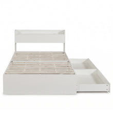 Load image into Gallery viewer, Elda King Single Bed Frame with USB Port &amp; Drawers - White