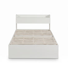 Load image into Gallery viewer, Elda King Single Bed Frame with USB Port &amp; Drawers - White