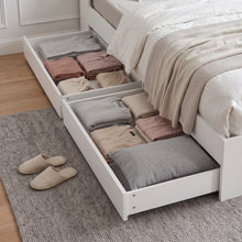 Load image into Gallery viewer, Elda King Single Bed Frame with USB Port &amp; Drawers - White