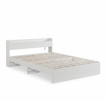 Load image into Gallery viewer, Elda Queen Bed Frame with USB Port &amp; Drawers - White