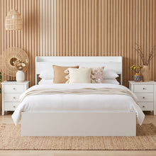 Load image into Gallery viewer, Elda Double Bed Frame with USB Port &amp; Drawers - White