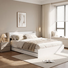 Load image into Gallery viewer, Elda Super King Bed Frame with USB Port &amp; Drawers - White