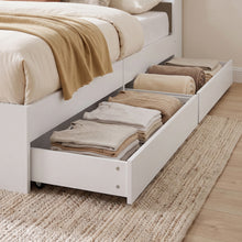 Load image into Gallery viewer, Elda Super King Bed Frame with USB Port &amp; Drawers - White