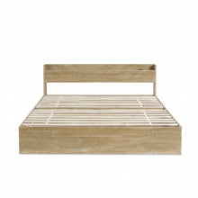 Load image into Gallery viewer, Elda King Bed Frame with USB Port &amp; Drawers - Natural