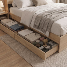 Load image into Gallery viewer, Elda King Bed Frame with USB Port &amp; Drawers - Natural