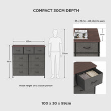 Load image into Gallery viewer, lt10263-madilyn-9-drawers-tallboy-black-walnut-2609142