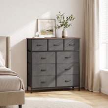 Load image into Gallery viewer, lt10263-madilyn-9-drawers-tallboy-black-walnut-2609147