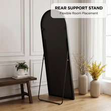 Load image into Gallery viewer, 24117-stella-arched-freestanding-metal-mirror-black-2609145