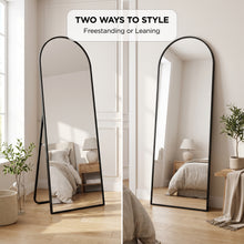 Load image into Gallery viewer, 24117-stella-arched-freestanding-metal-mirror-black-2609144