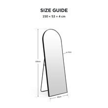 Load image into Gallery viewer, 24117-stella-arched-freestanding-metal-mirror-black-2609143