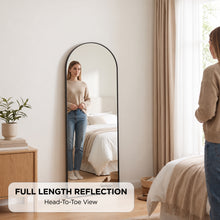 Load image into Gallery viewer, 24114-alto-metal-arched-full-length-mirror-black-2609142