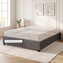 Load image into Gallery viewer, 21784-bromo-fabric-slat-bed-frame-queen-2609142